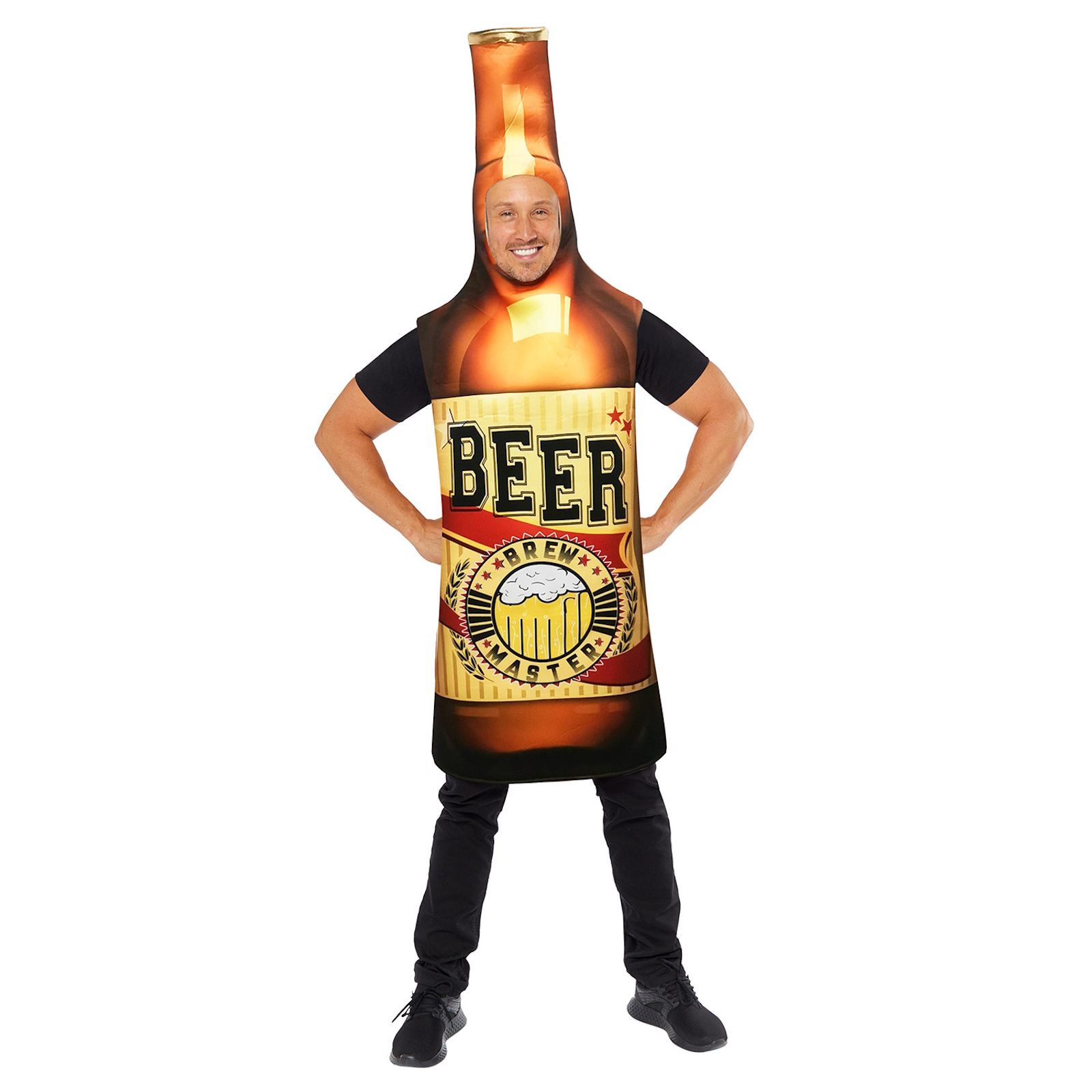 Beer Bottle Costume Adult Standard One Size