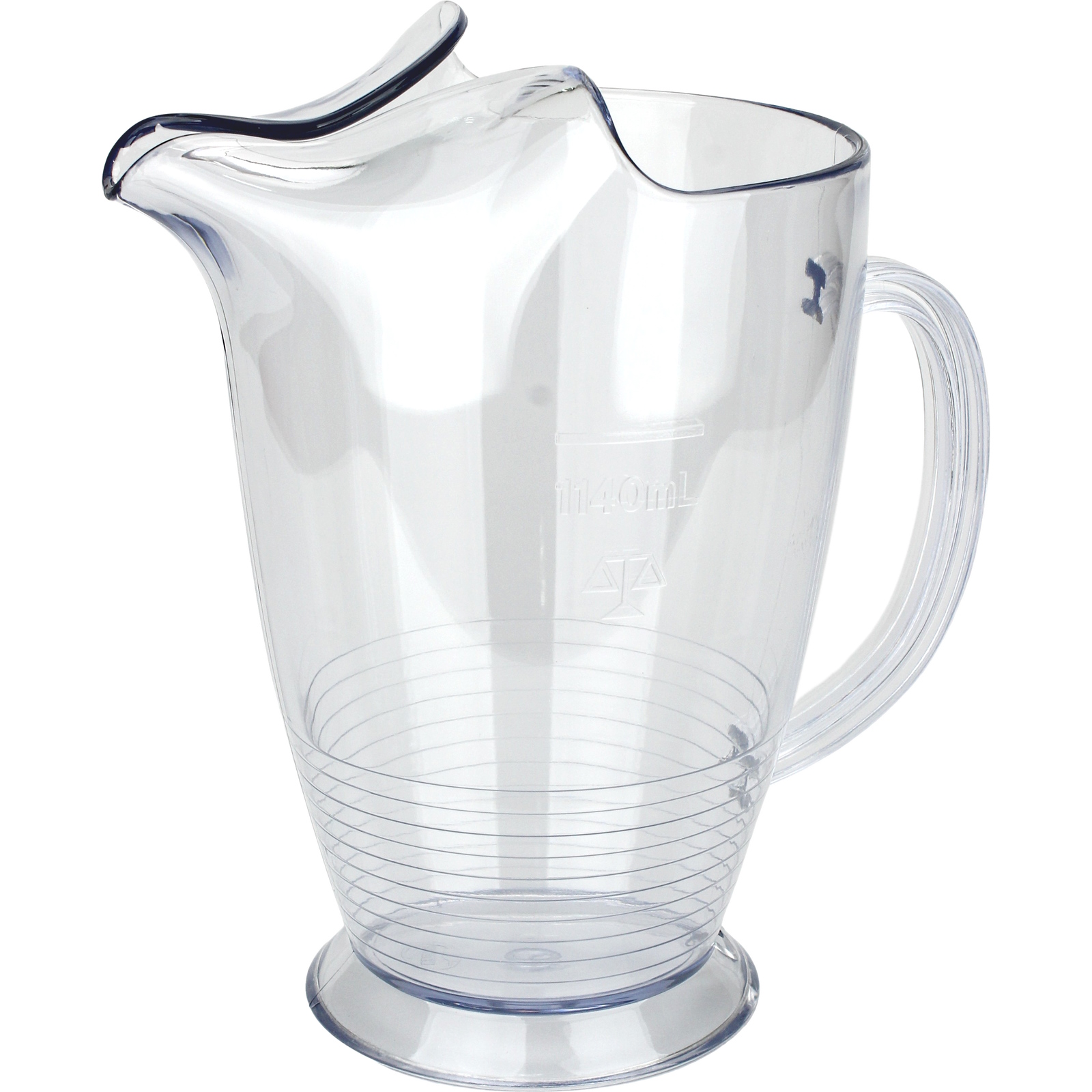 Clear Plastic Beer Jug 1.1 Litre