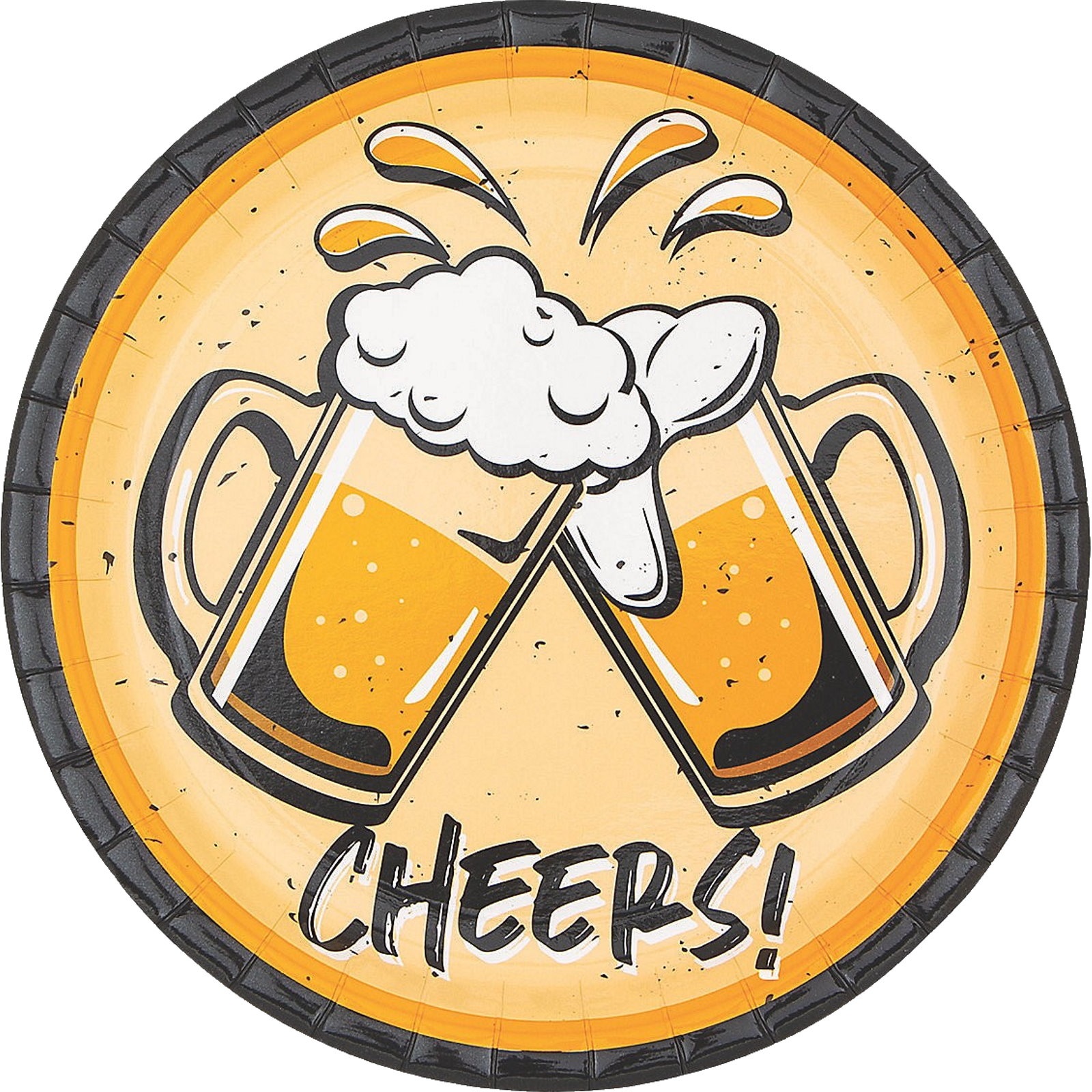 Cheers & Beers Large Paper Plates (Pack of 8)