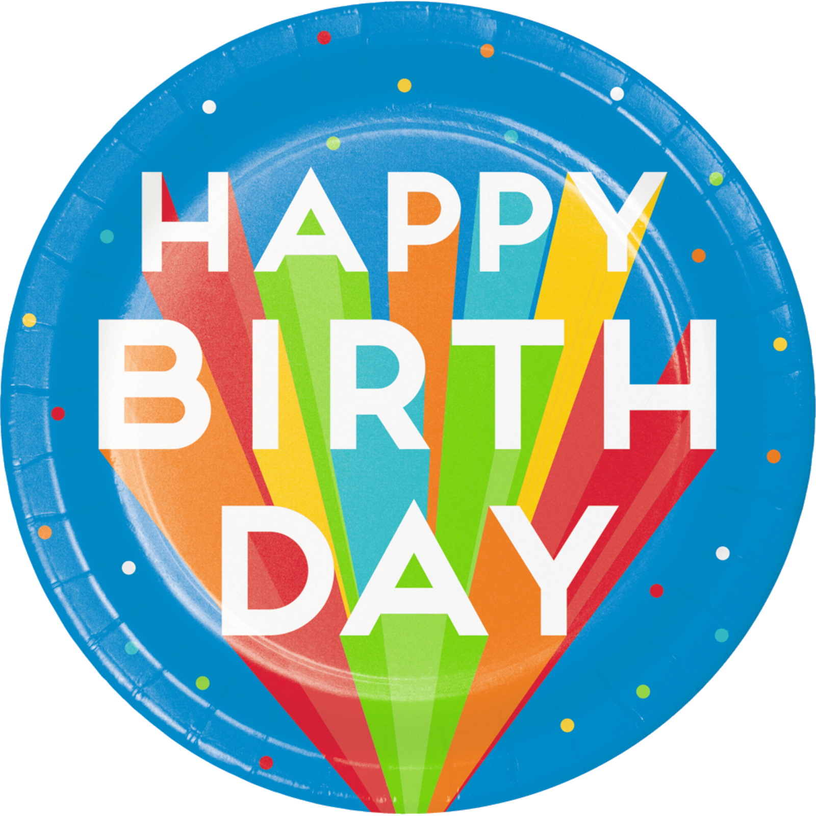 Big Birthday Bash Large Paper Plates (Pack of 8)