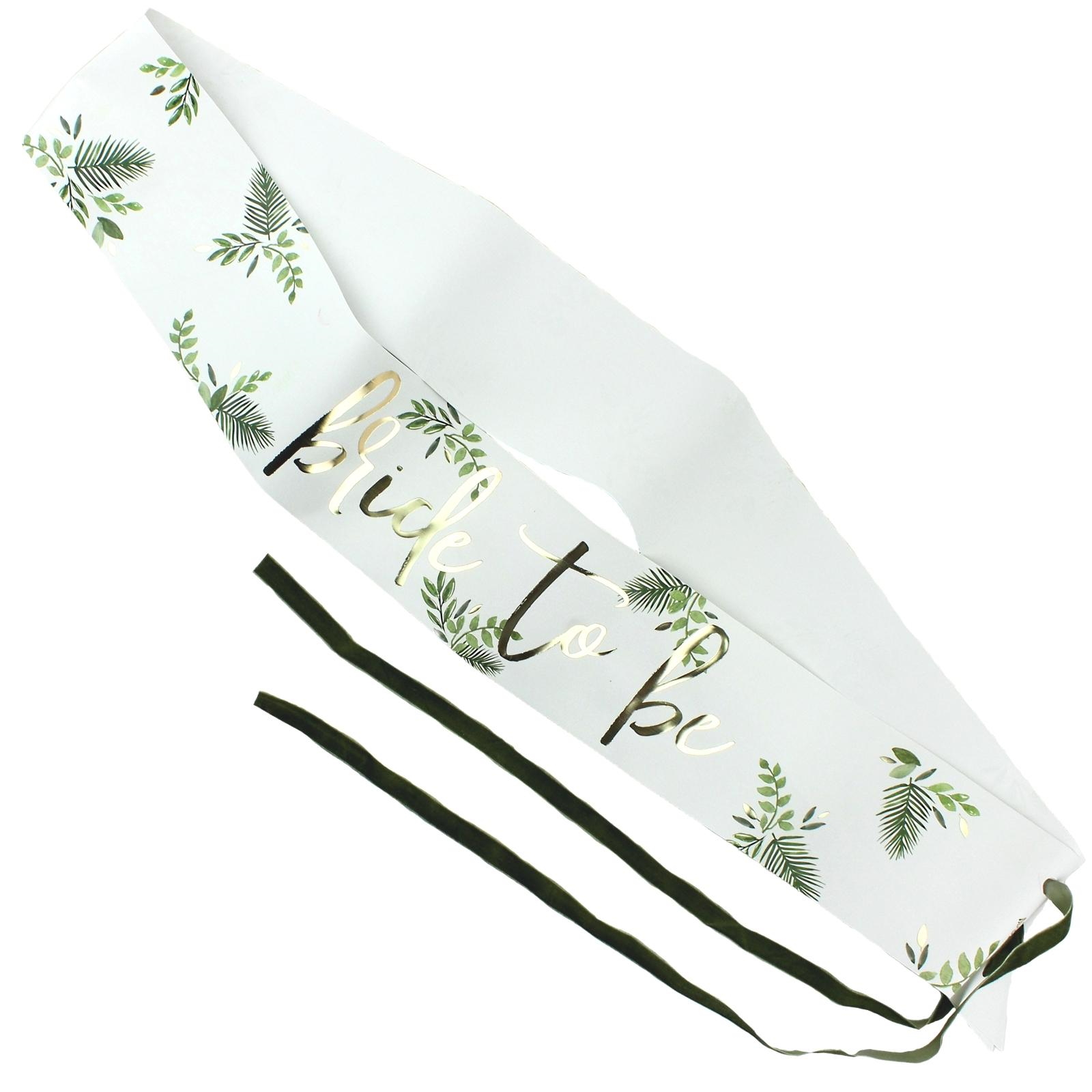 Ginger Ray Botanical Hen Party Bride to Be Paper Sash