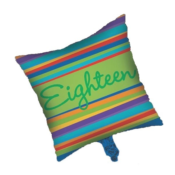 Birthday Stripes 18th Birthday Helium Balloon