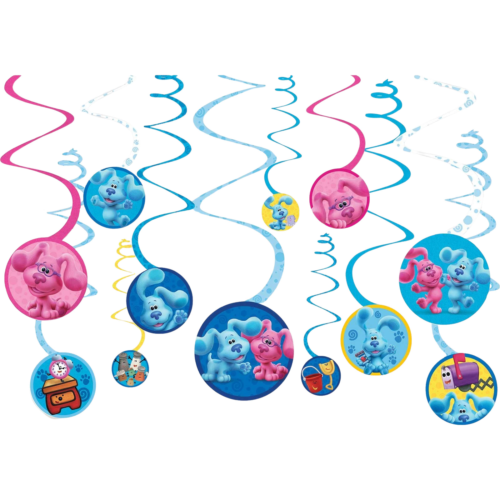 Blue's Clues Swirl Decorations (Pack of 12) 