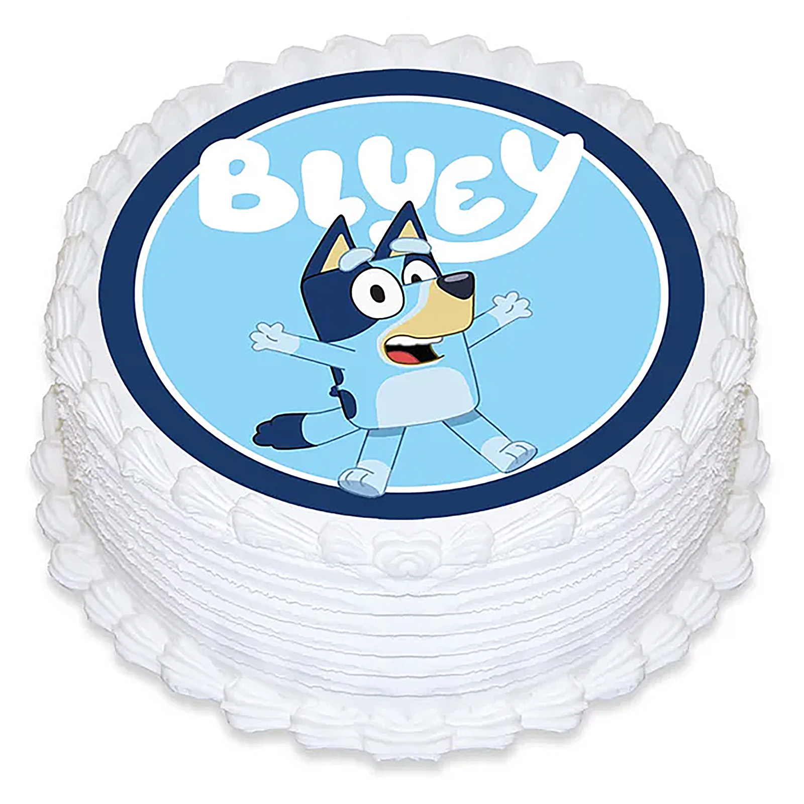 Bluey Round Edible Icing Cake Decoration