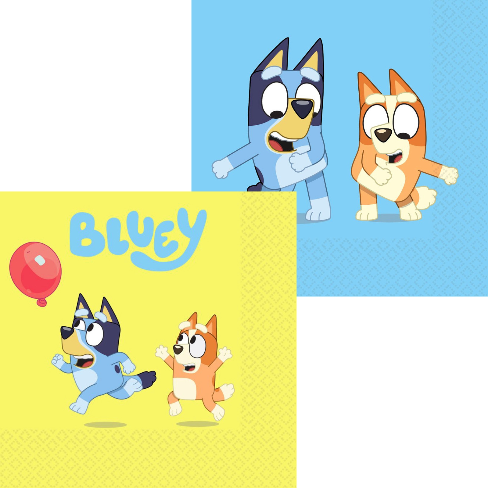 Bluey and Bingo Large Napkins / Serviettes (Pack of 16)