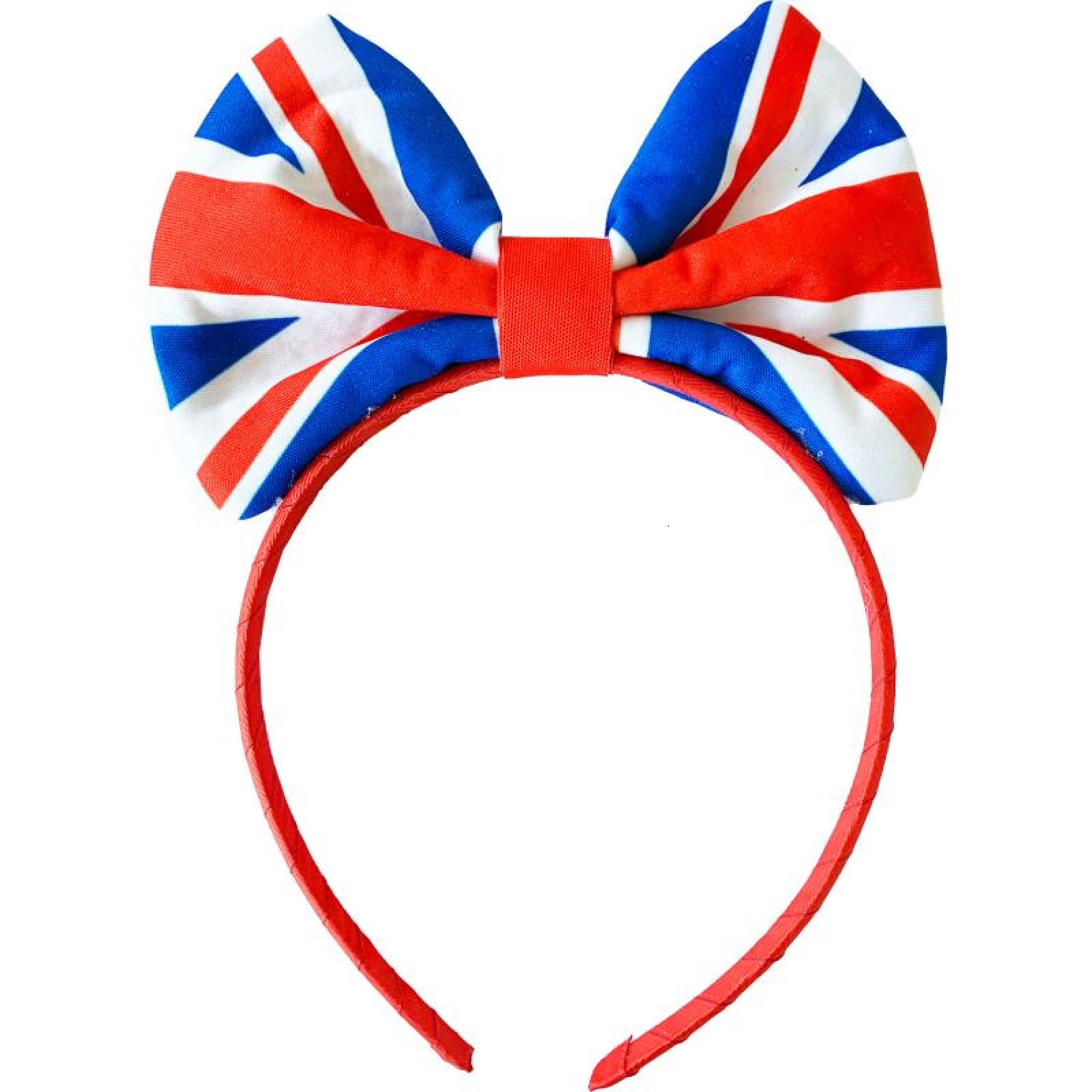 King's Coronation British Flag Bow Headband Adult Costume Accessory