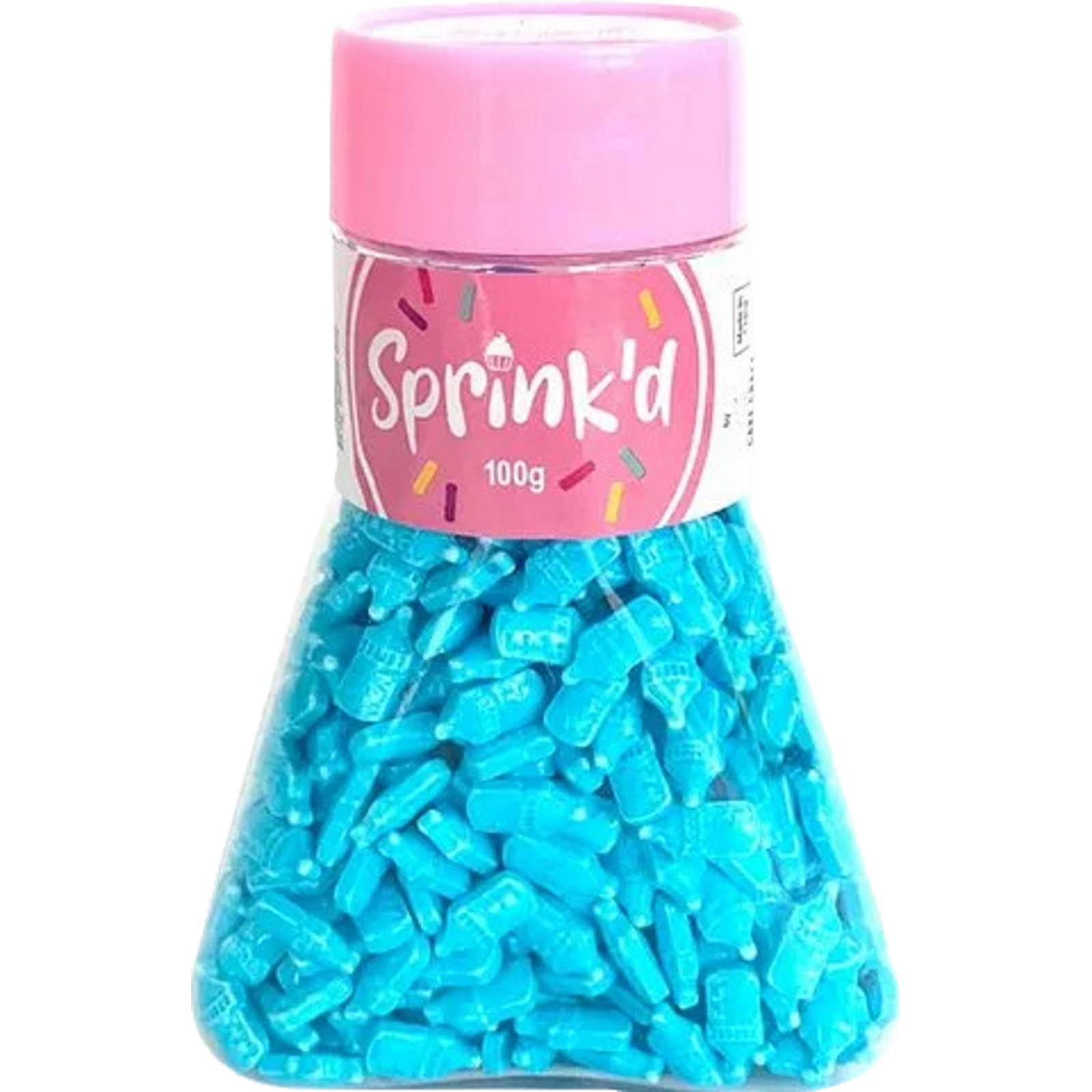 Sprink'd Blue Baby Bottle Edible Cupcake Decorations 100g