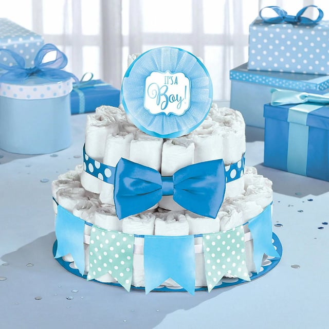 Diaper Cake Diaper Wreaths For Boy Baby Shower Gift- Baby Boy