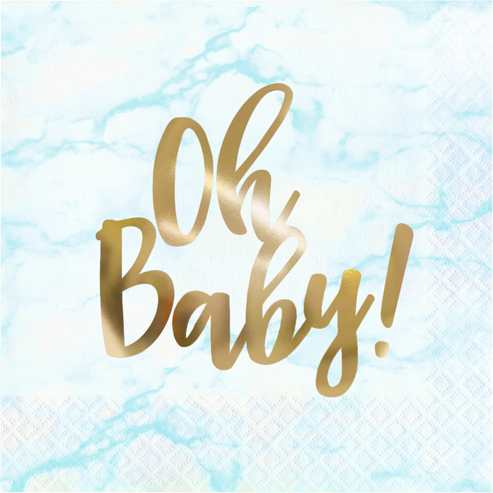 Blue Marble Oh Baby Large Napkins / Serviettes (Pack of 16) 