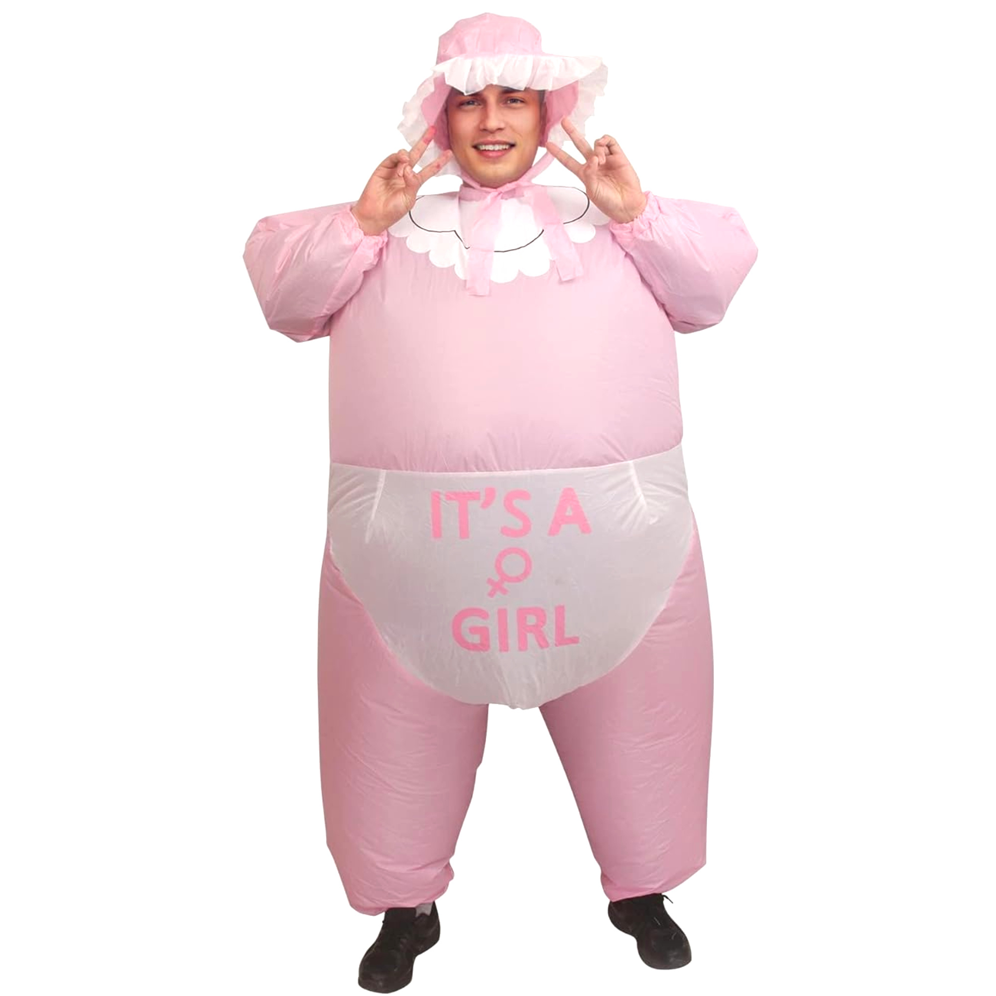 Adult Inflatable Pink Baby Costume 
