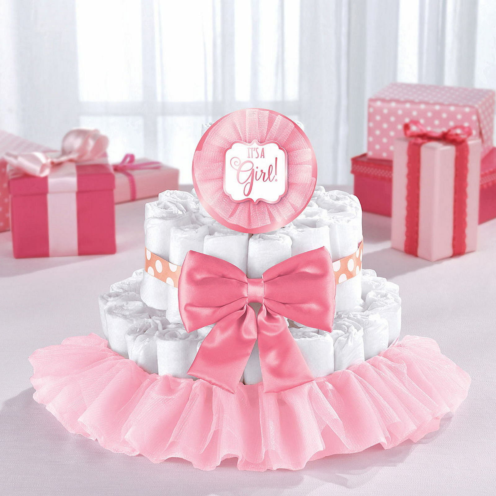 Baby Shower It's a Girl Nappy Cake Decorating Kit