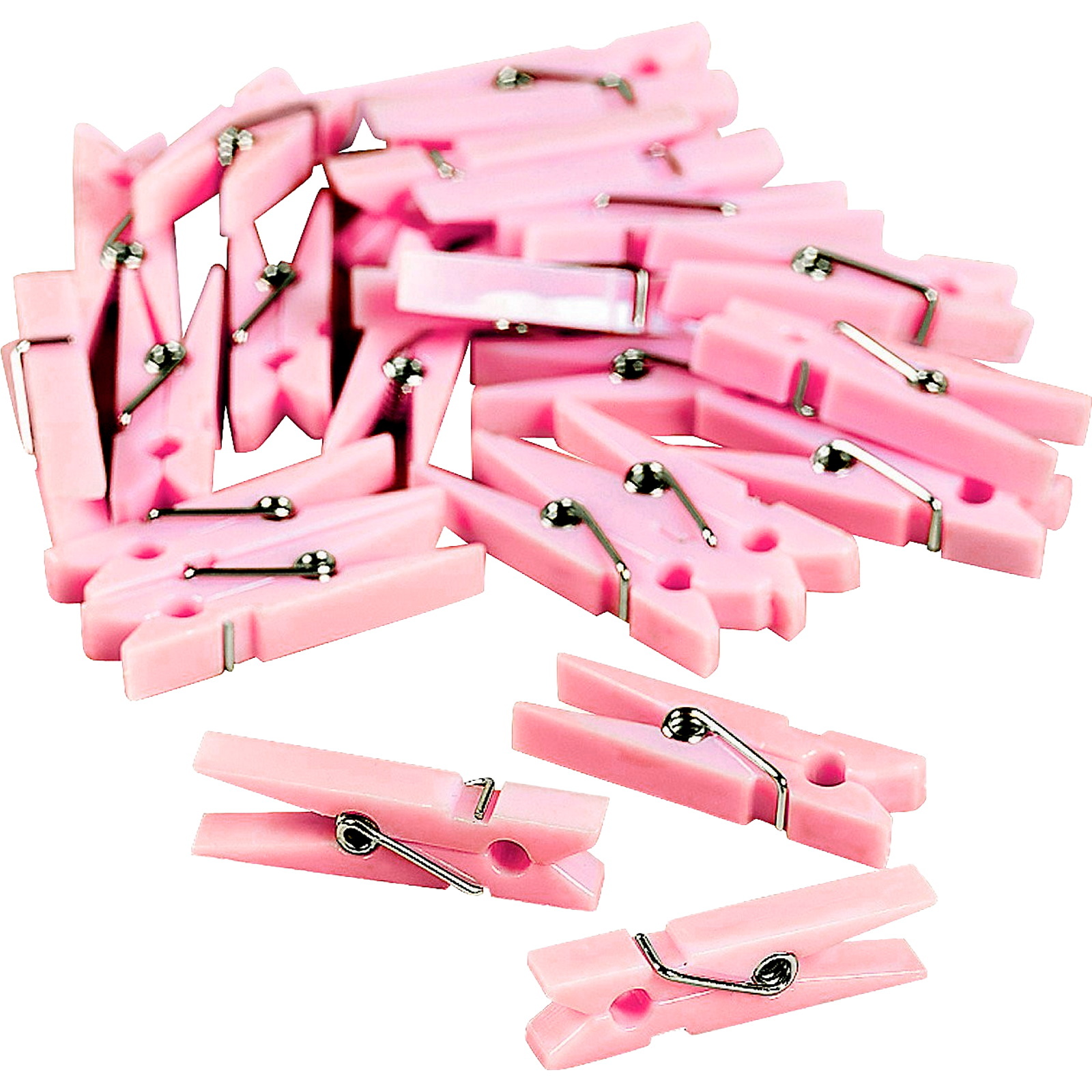 Pink Mini Clothes Pegs (Pack of 48)