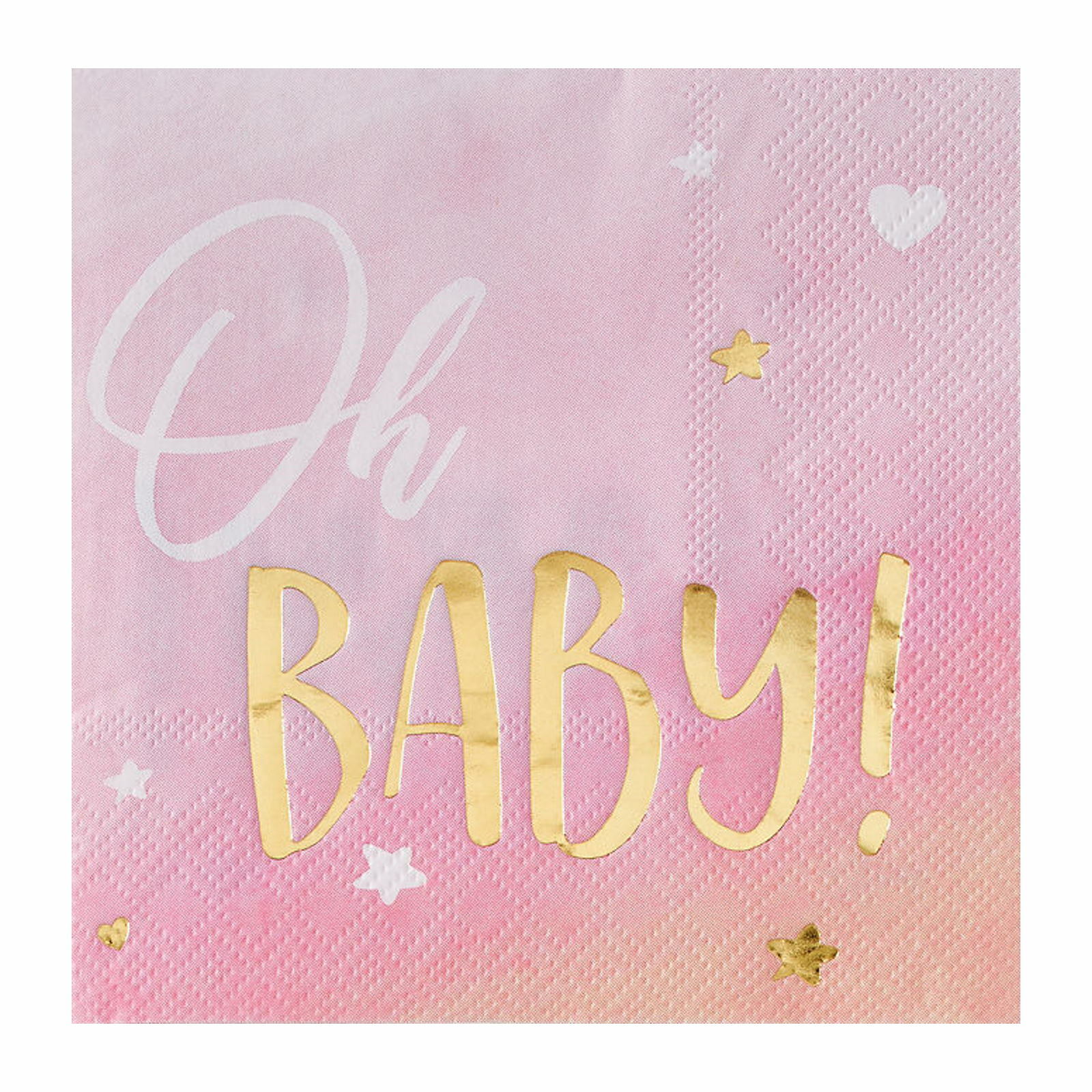 Oh Baby Girl Small Napkins / Serviettes (Pack of 16)