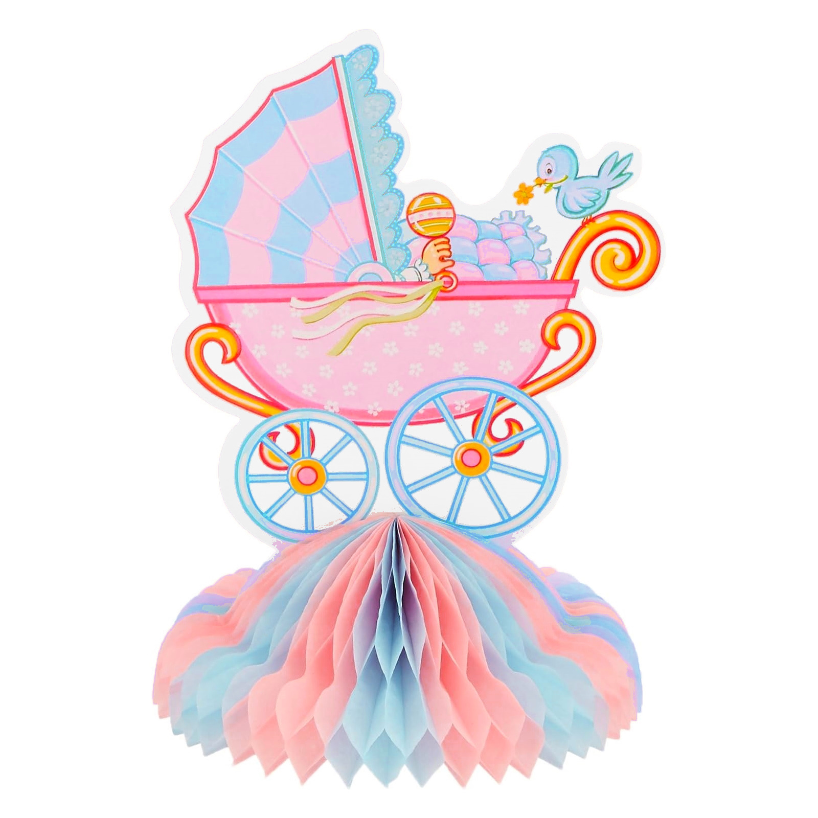 Baby Shower Pram Honeycomb Centrepiece  