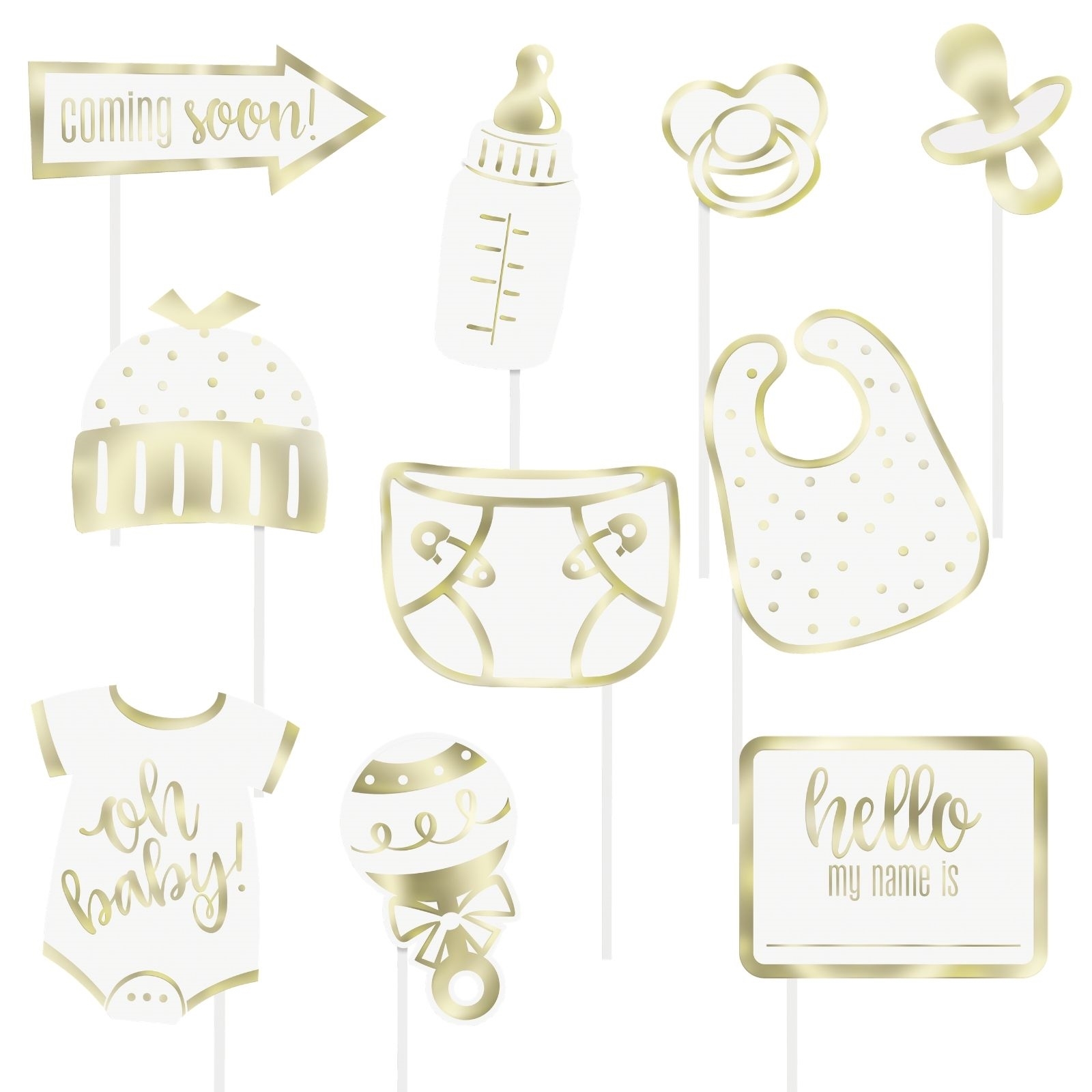 Oh Baby Photo Props (Pack of 10)