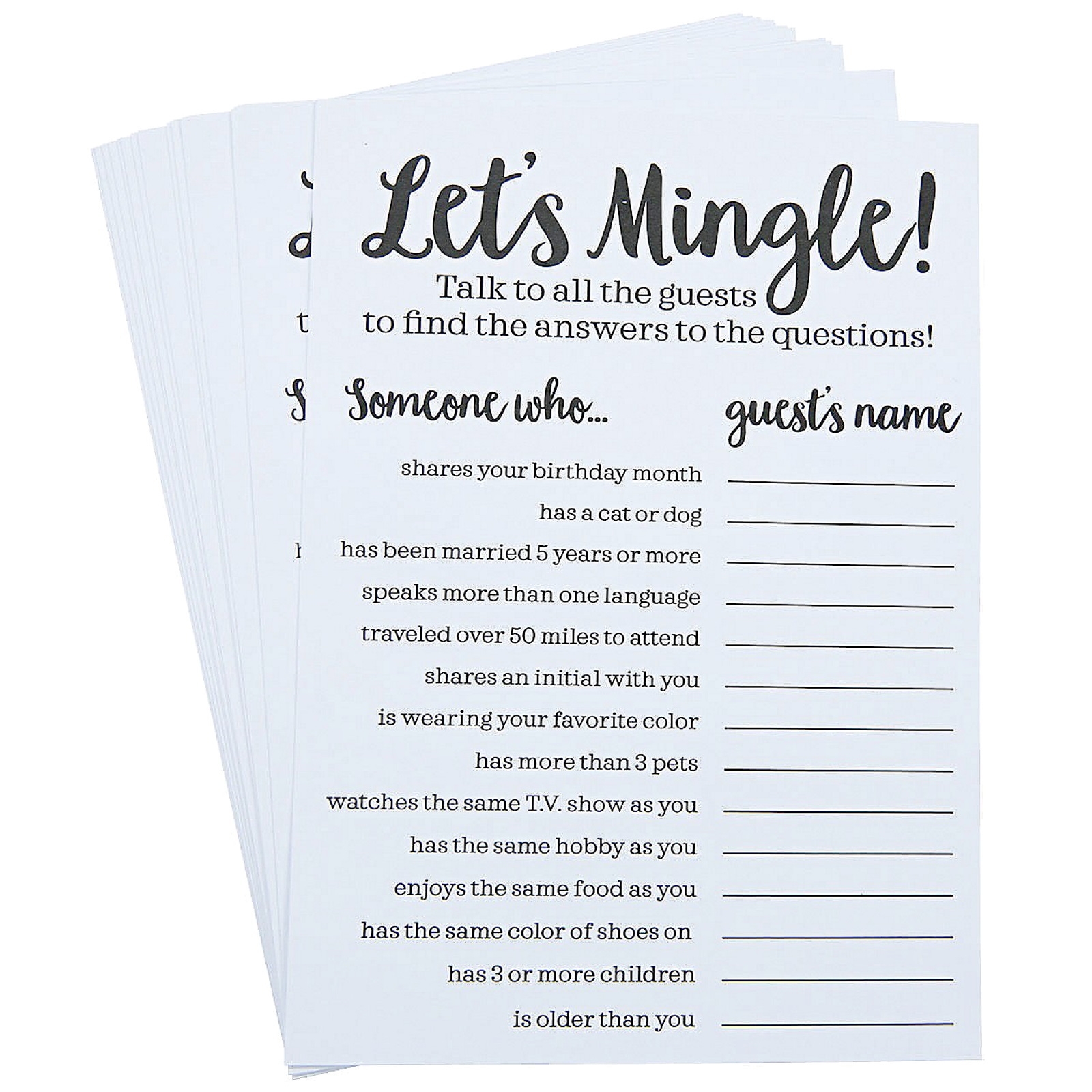 Baby Shower Find The Guest Game