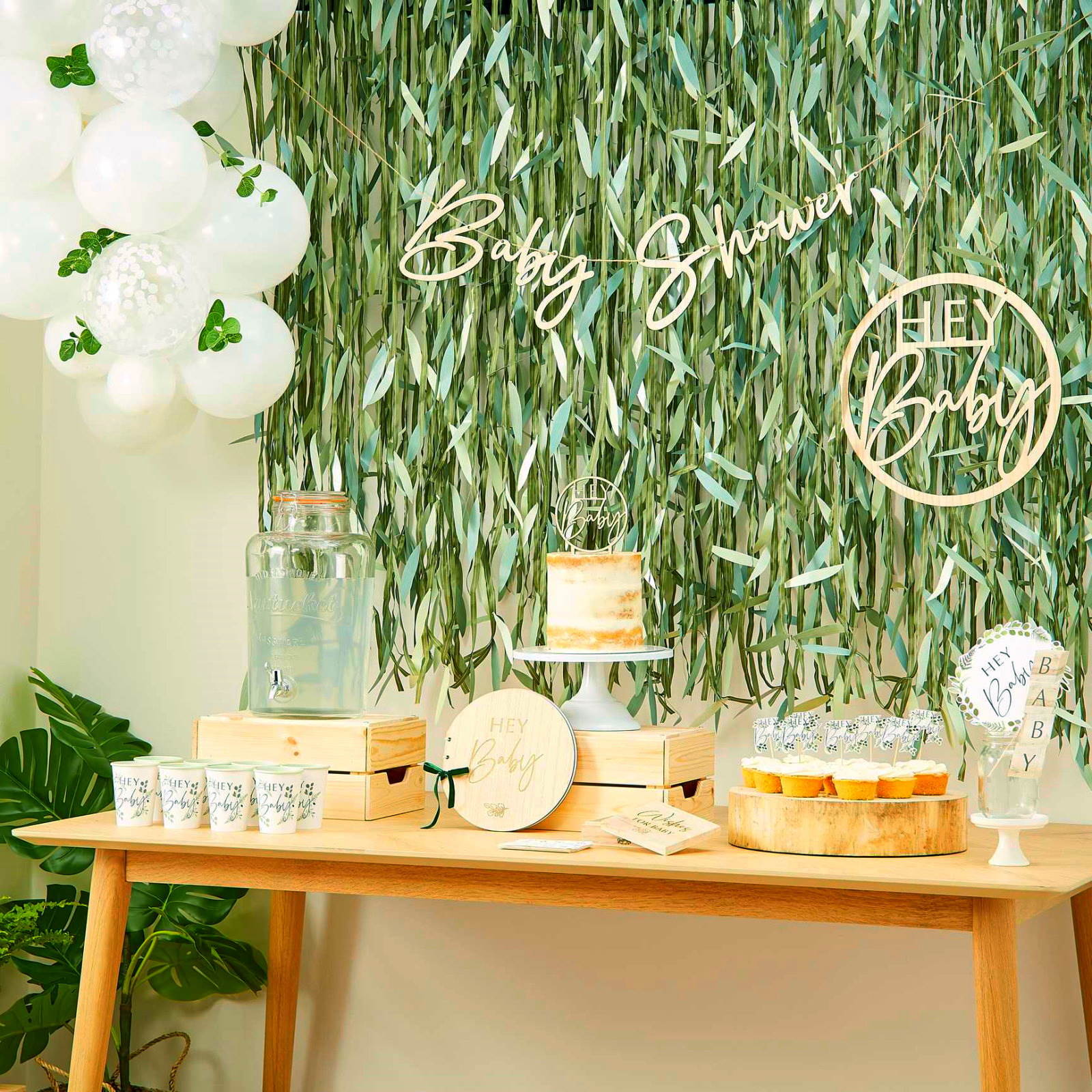 Ginger Ray Botanical Willow Leaf DIY Backdrop