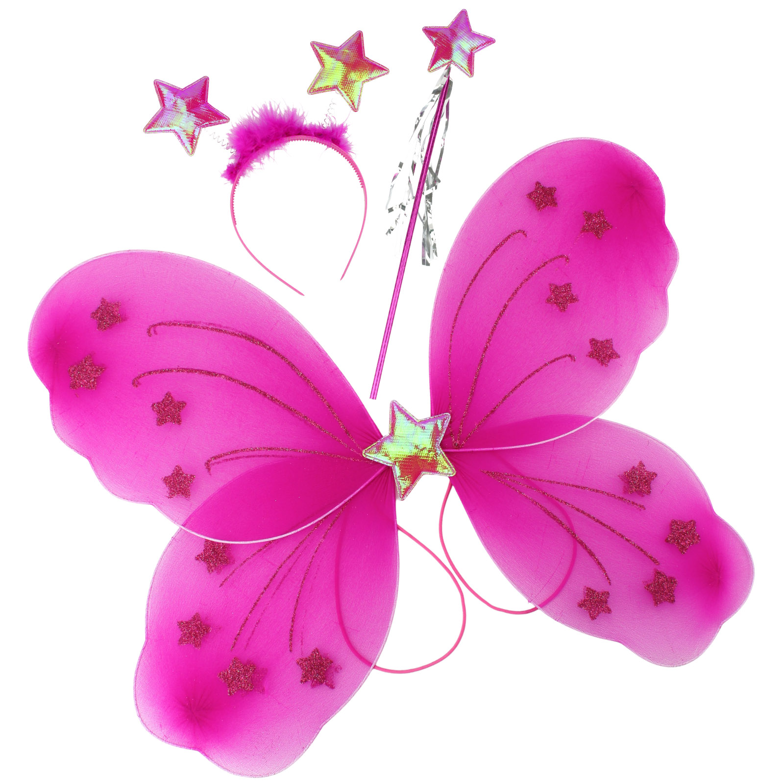 Hot Pink Butterfly Wings Costume Set