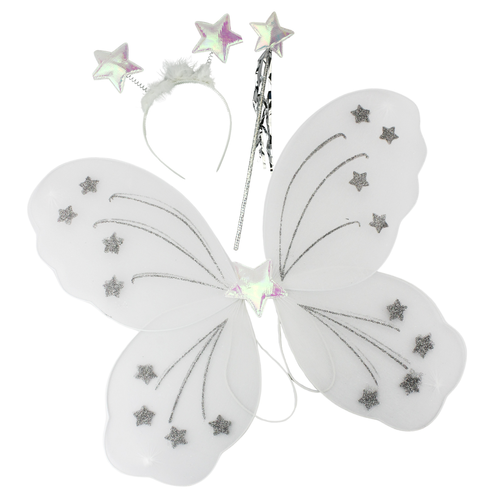 White Butterfly Wings Costume Set
