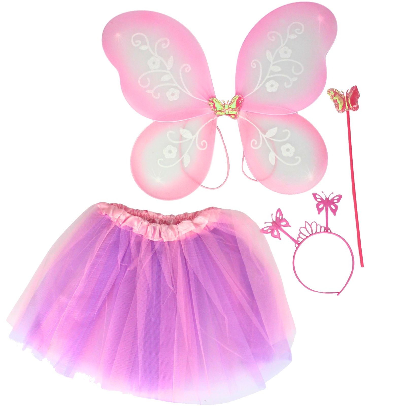 Pink & Purple Butterfly Wings and Tutu Set