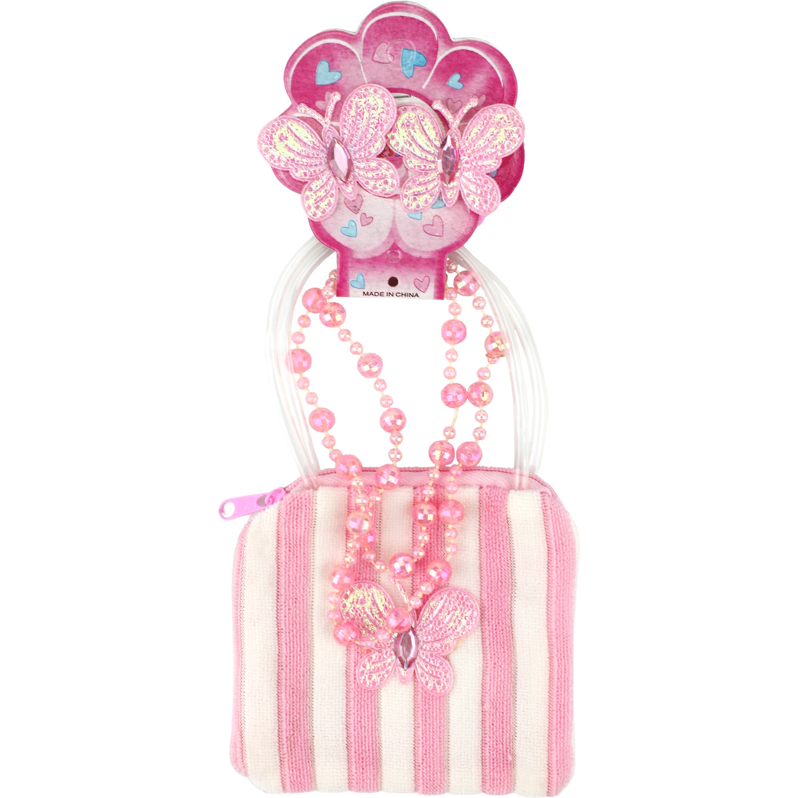 Sparkle Butterfly Necklace & Accessories Set (4 pieces)