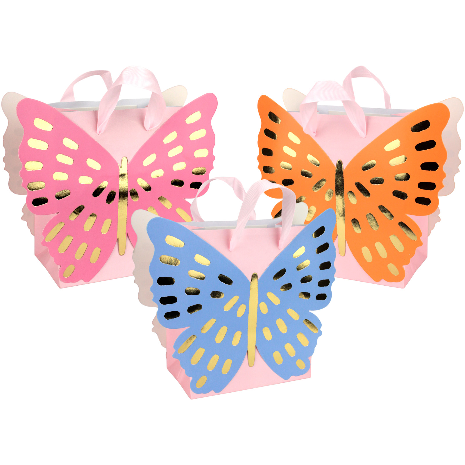 Butterfly Shaped Paper Gift Bags (Pack of 3)