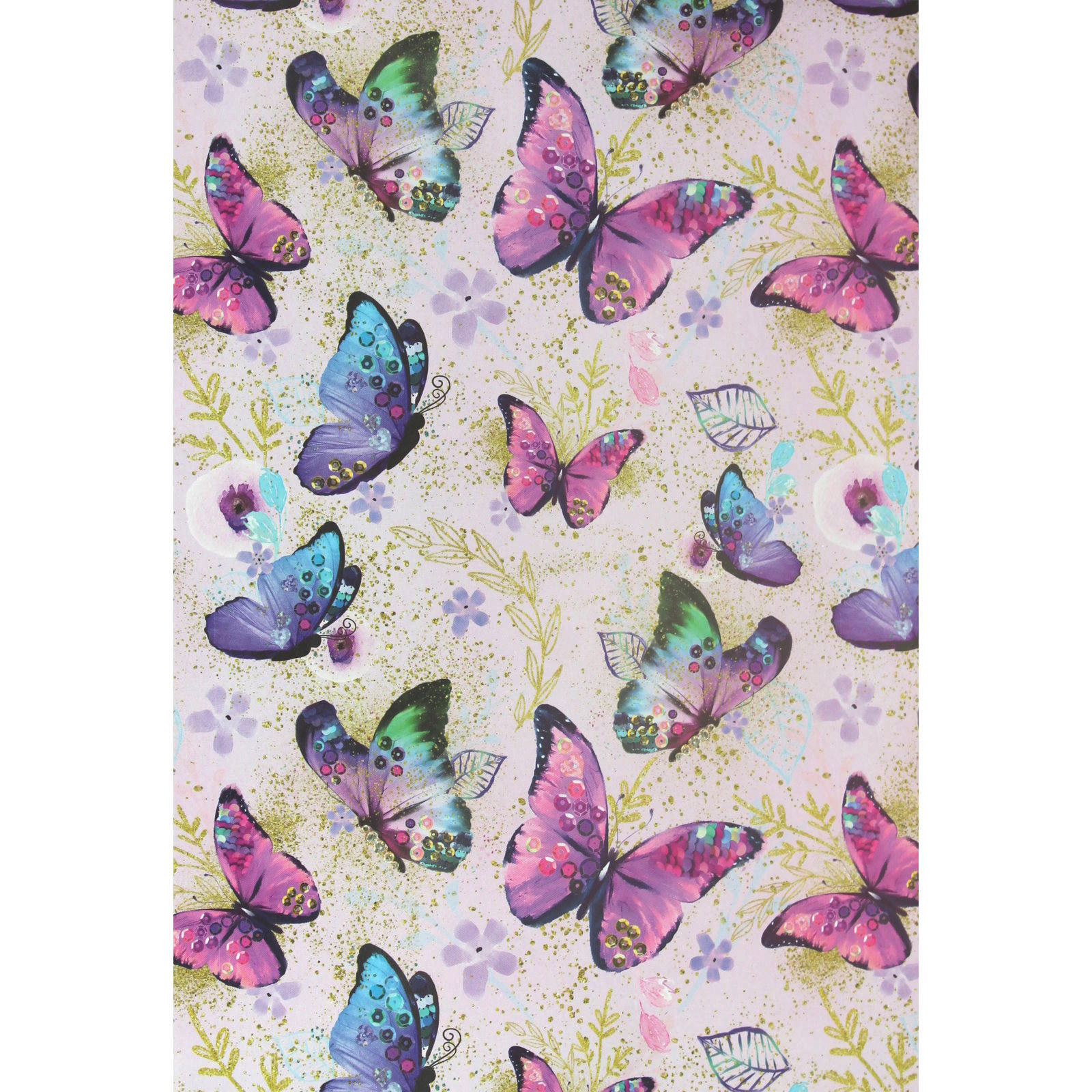 Watercolour Butterflies Wrapping Paper (1 Sheet) 