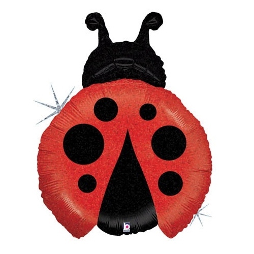 Ladybug Holographic Large Helium Balloon