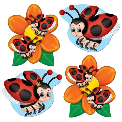 Ladybug Mini Cutout Decorations (Pack of 10)