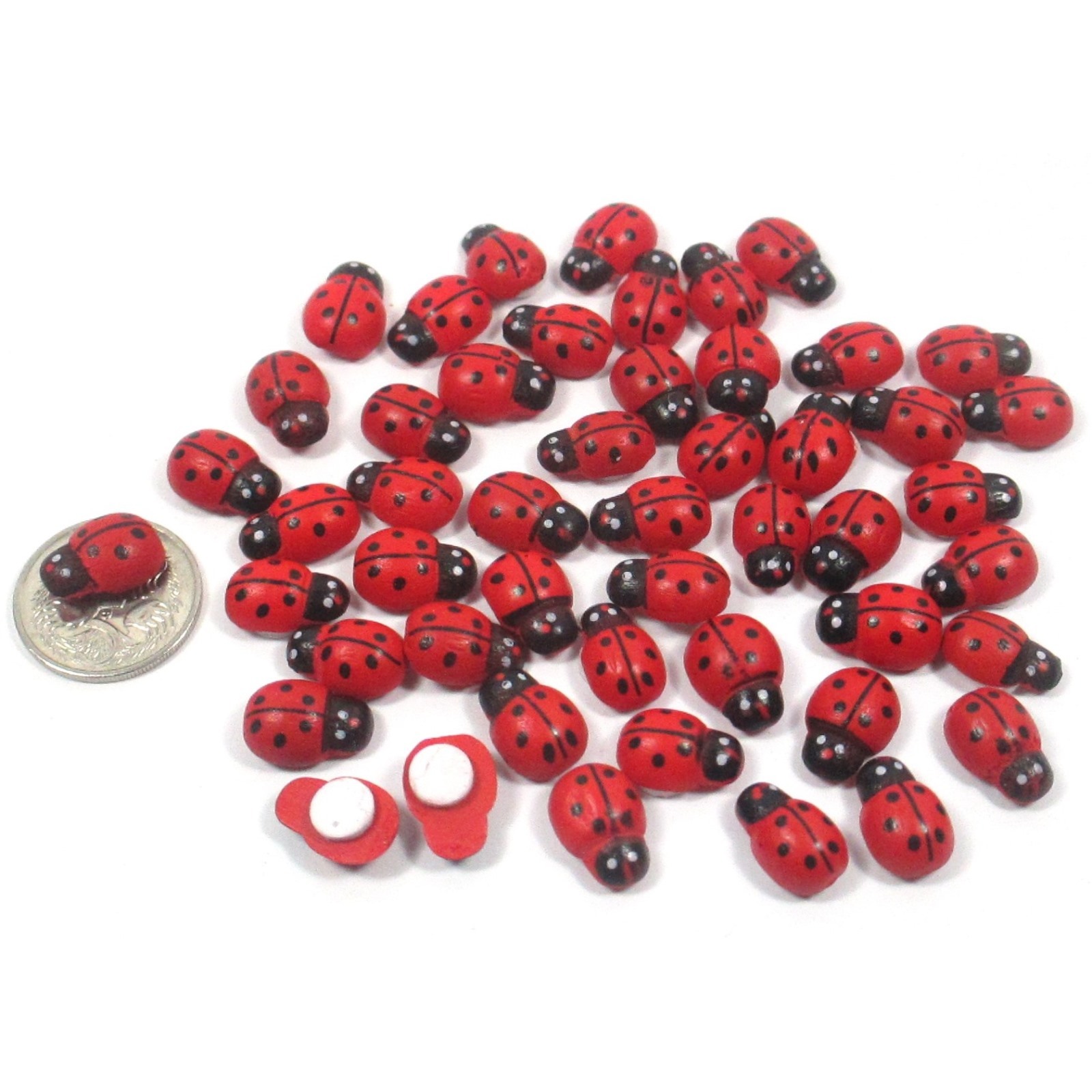 Mini Stick On Ladybugs (Pack of 50)