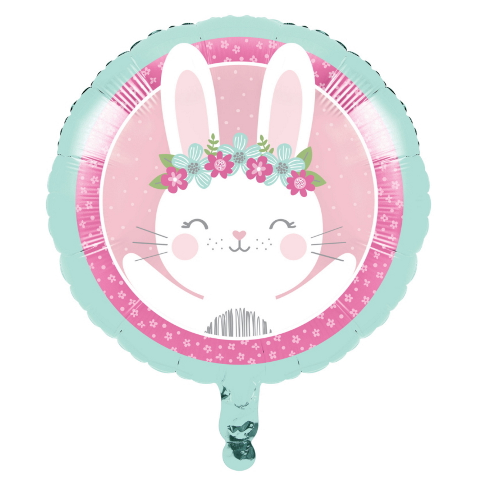 Floral Bunny Helium Balloon