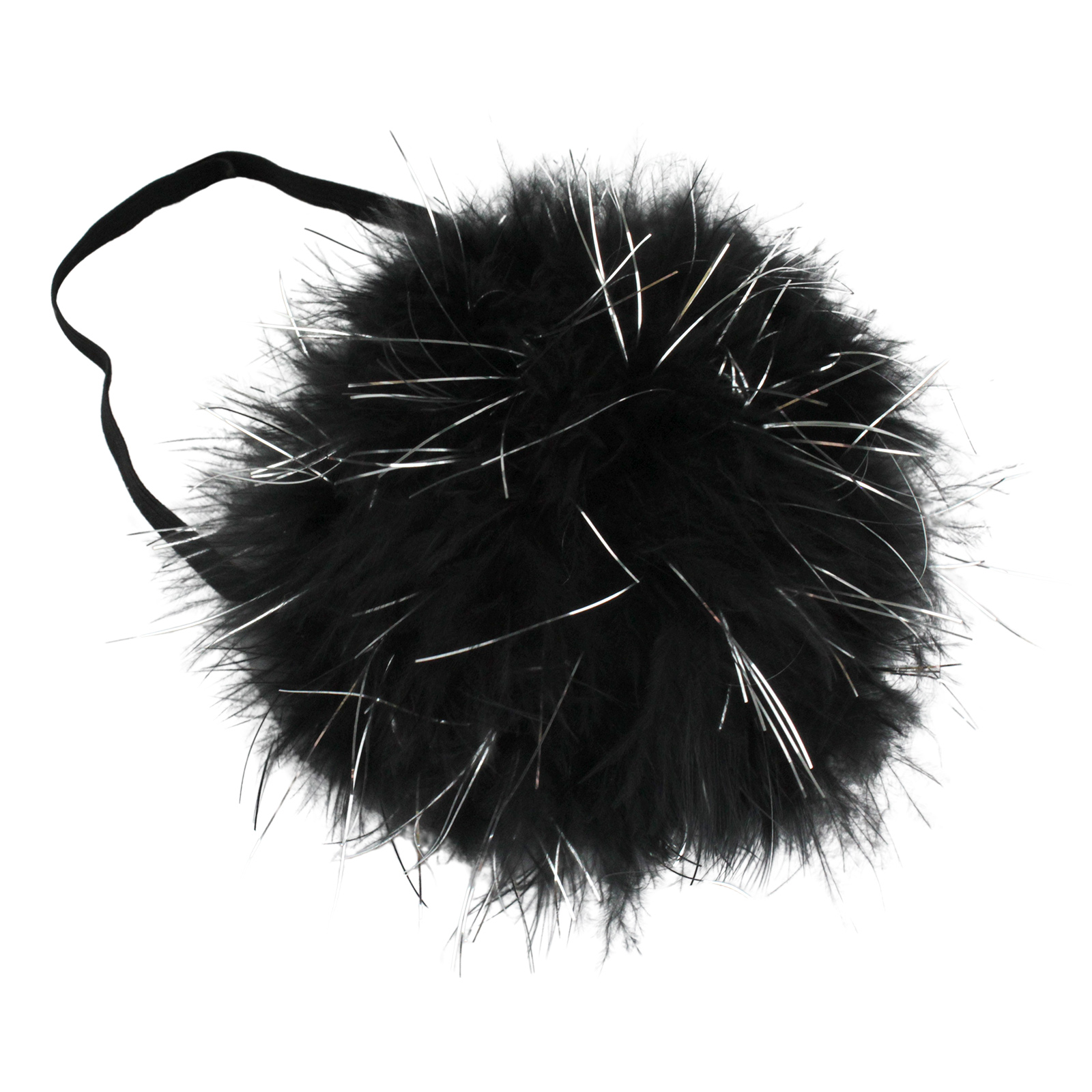 Black Fluffy Bunny Tail