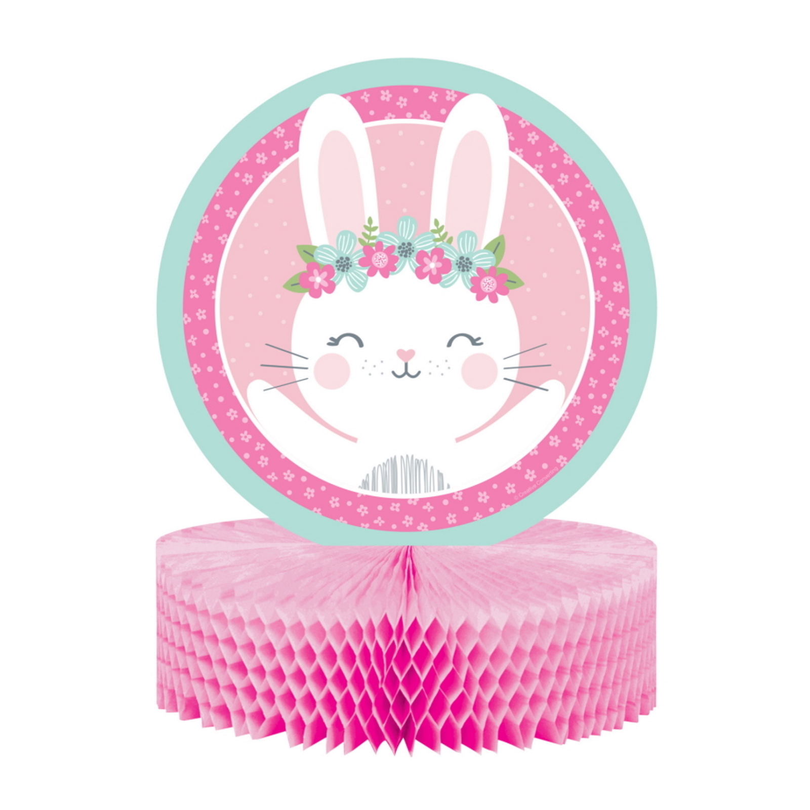 Floral Bunny Large Honeycomb Centrepiece