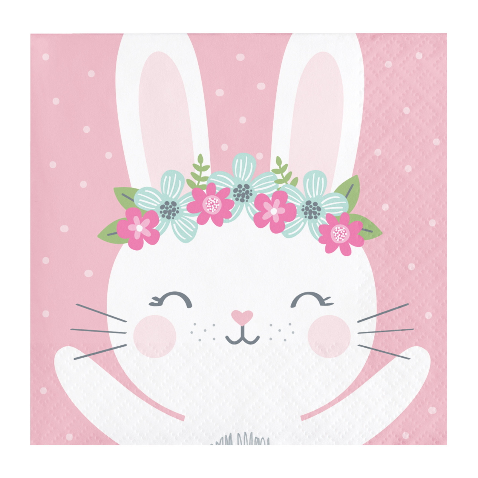Floral Bunny Small Napkins / Serviettes (Pack of 16)