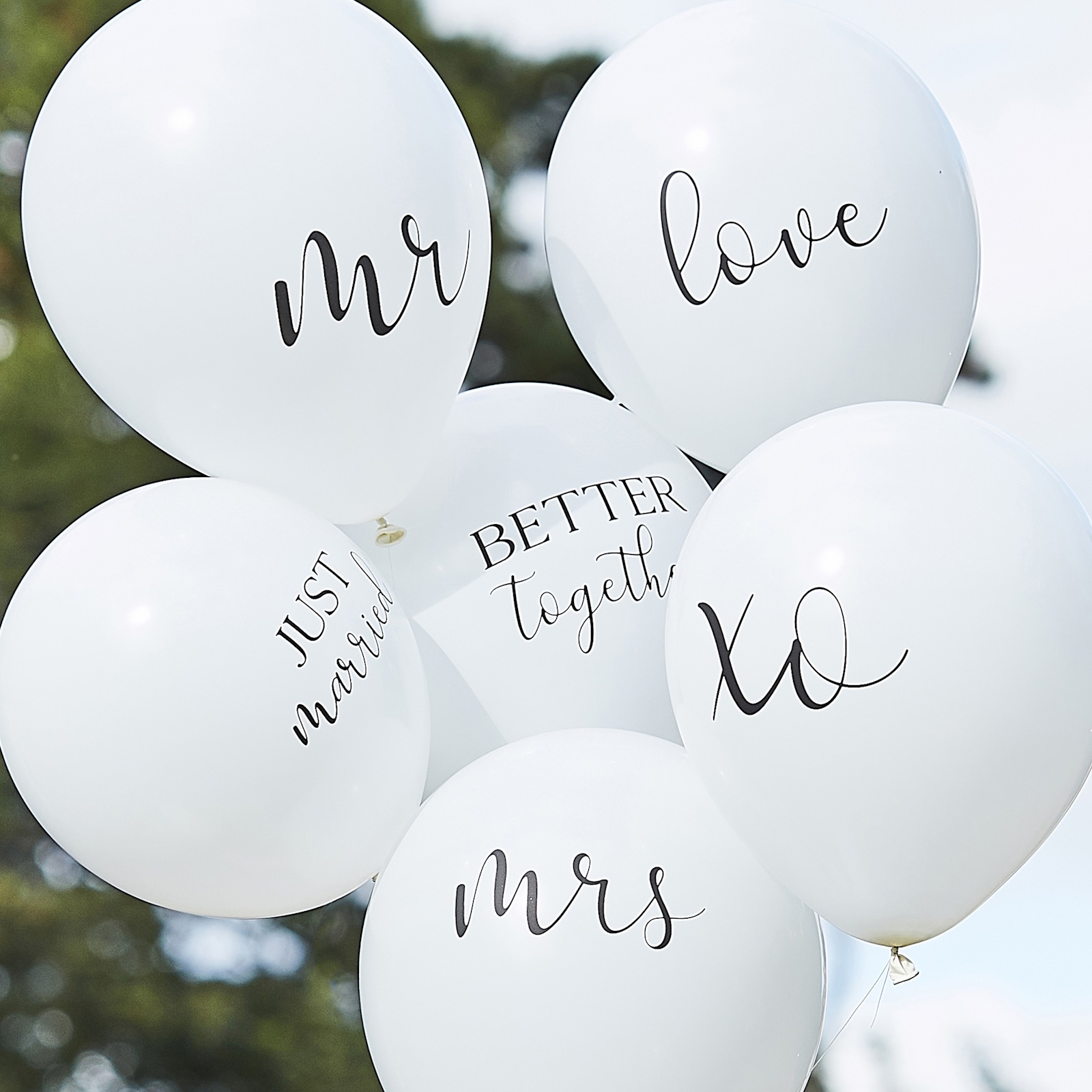 Ginger Ray Botanical Wedding Balloon Bundle (Pack of 6)