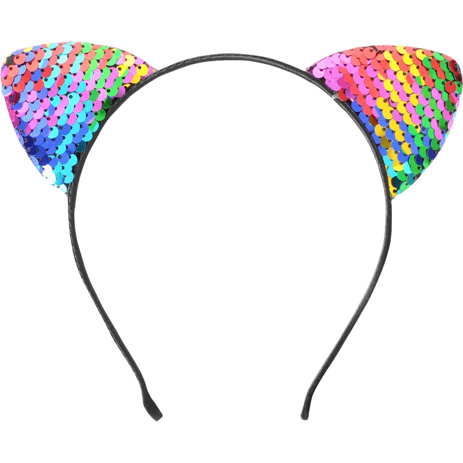 Rainbow Sequin Cat Ears Headband