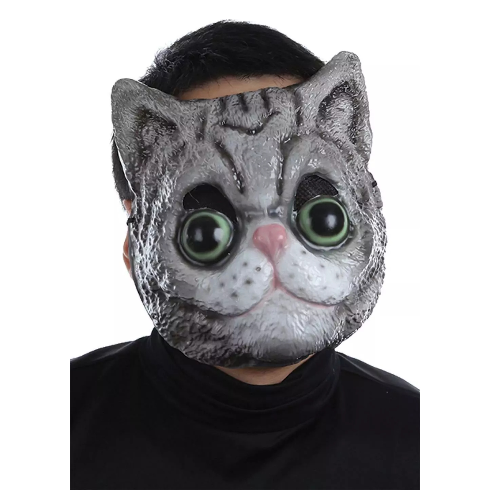 Fuzzy Face Cat Adult Mask