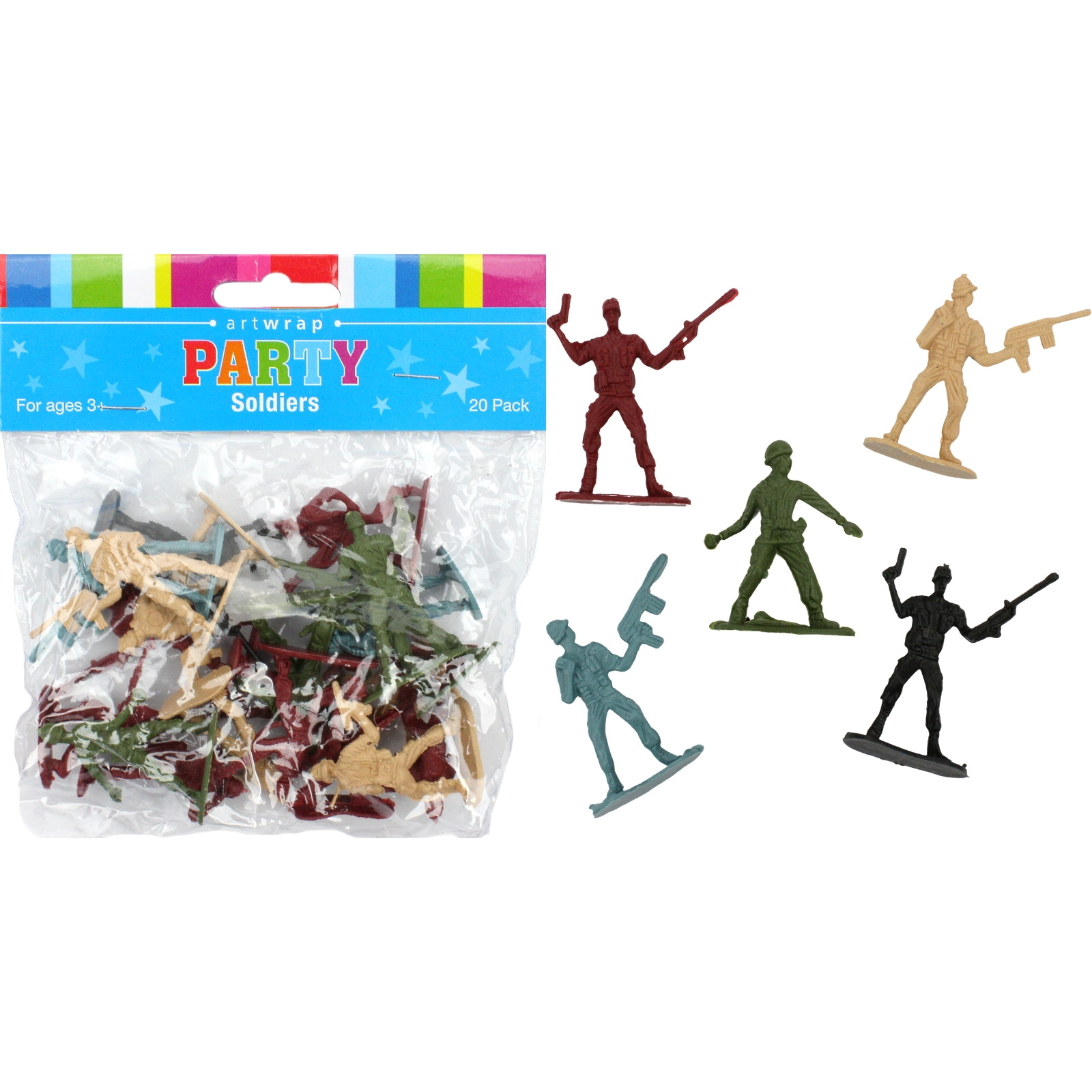 Plastic Toy Army Soldiers (Pack of 20)