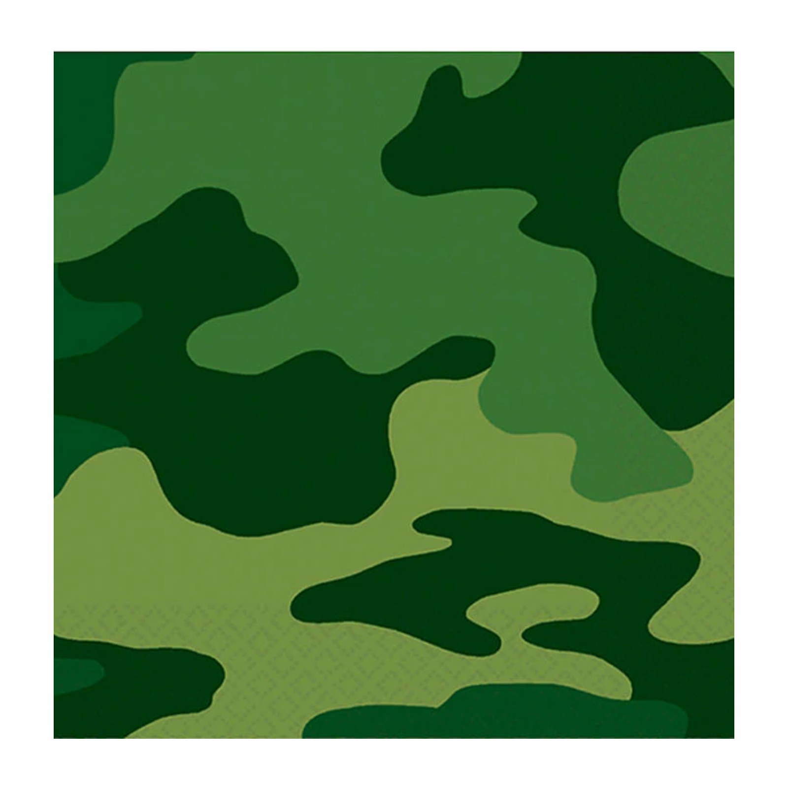 Camouflage Small Napkins / Serviettes (Pack of 16)