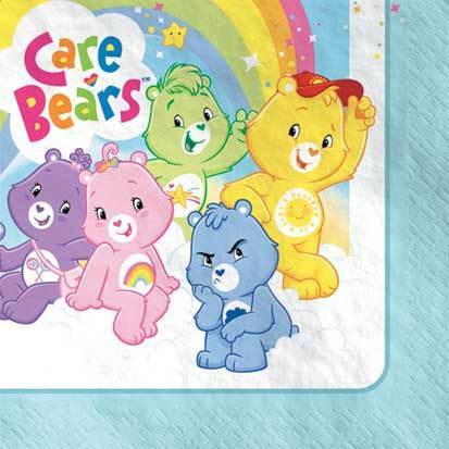 Care Bears Large Napkins / Serviettes (Pack of 16)