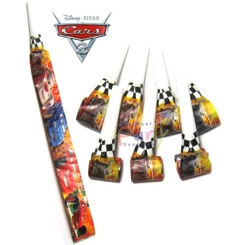 Cars 2 Party Blowers (Pack of 8)