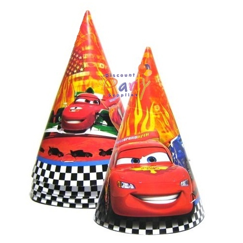 Cars 2 Party Hats (Pack of 8)