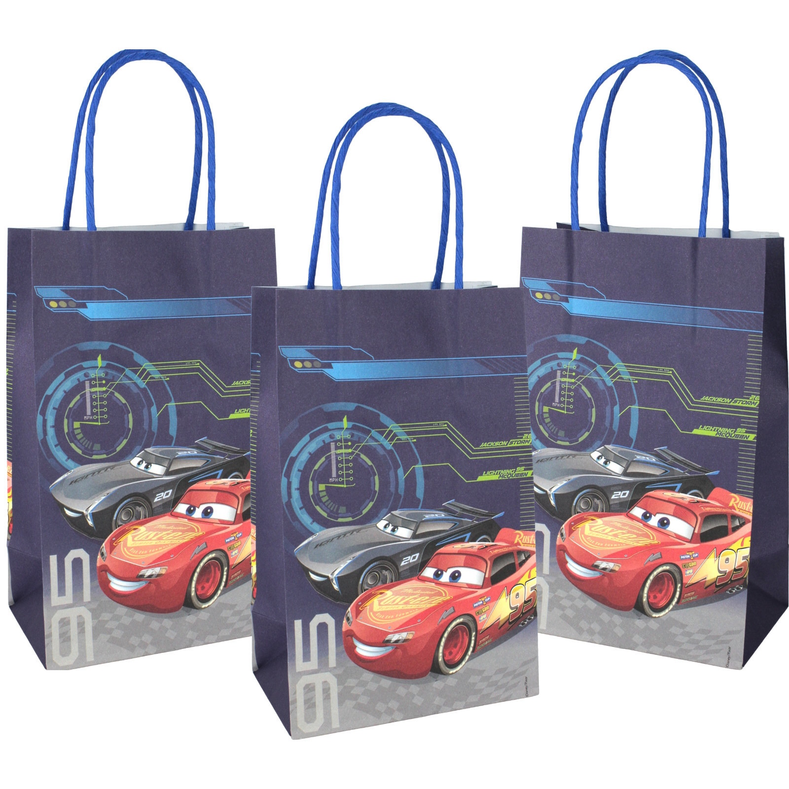 Cars 3 Paper Gift Bags (Pack of 8)