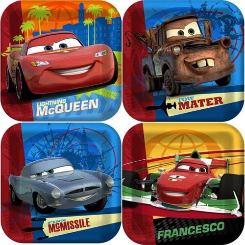 Cars 2 Small Paper Plates (Pack of 8)