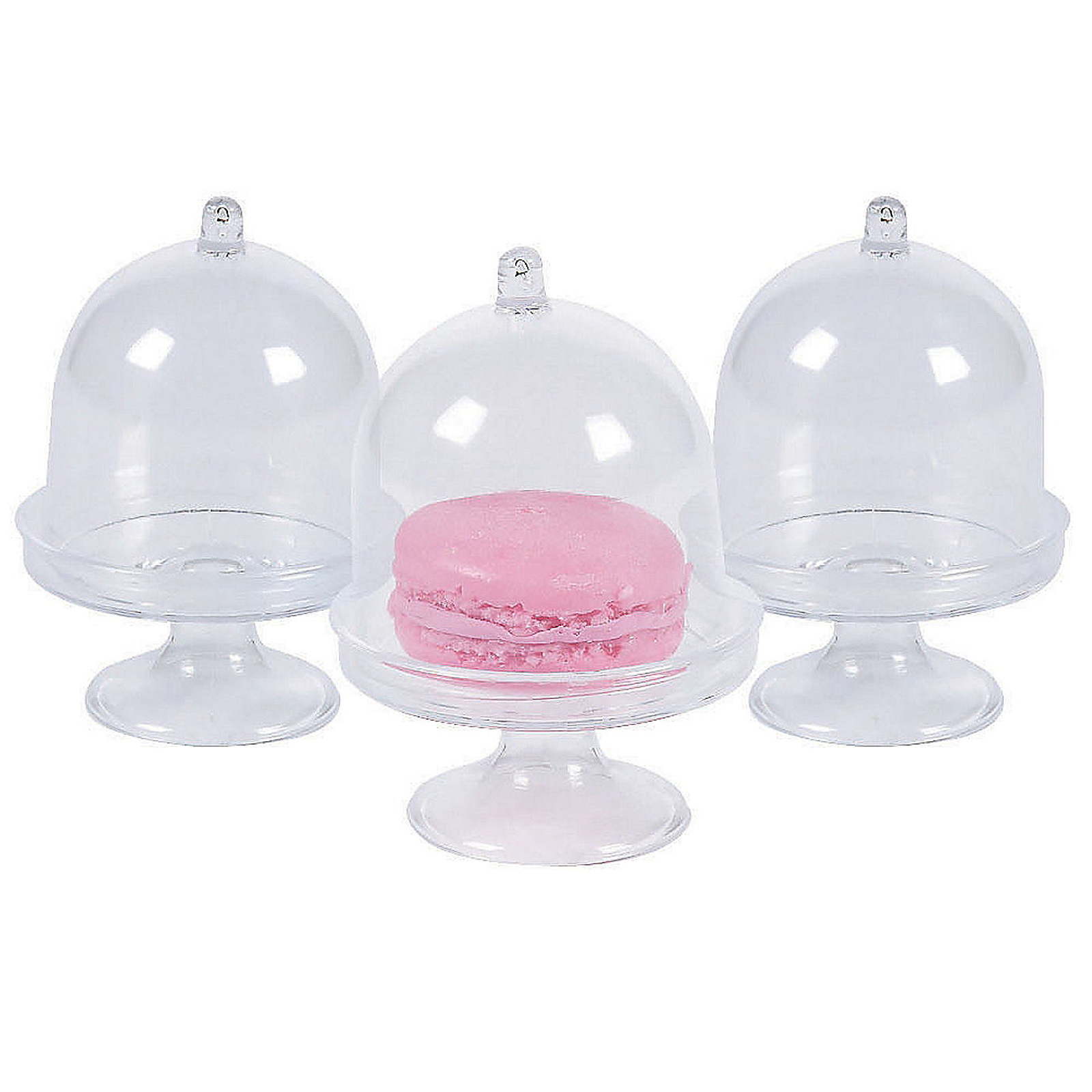 Mini Plastic Cake Domes (Pack of 12)