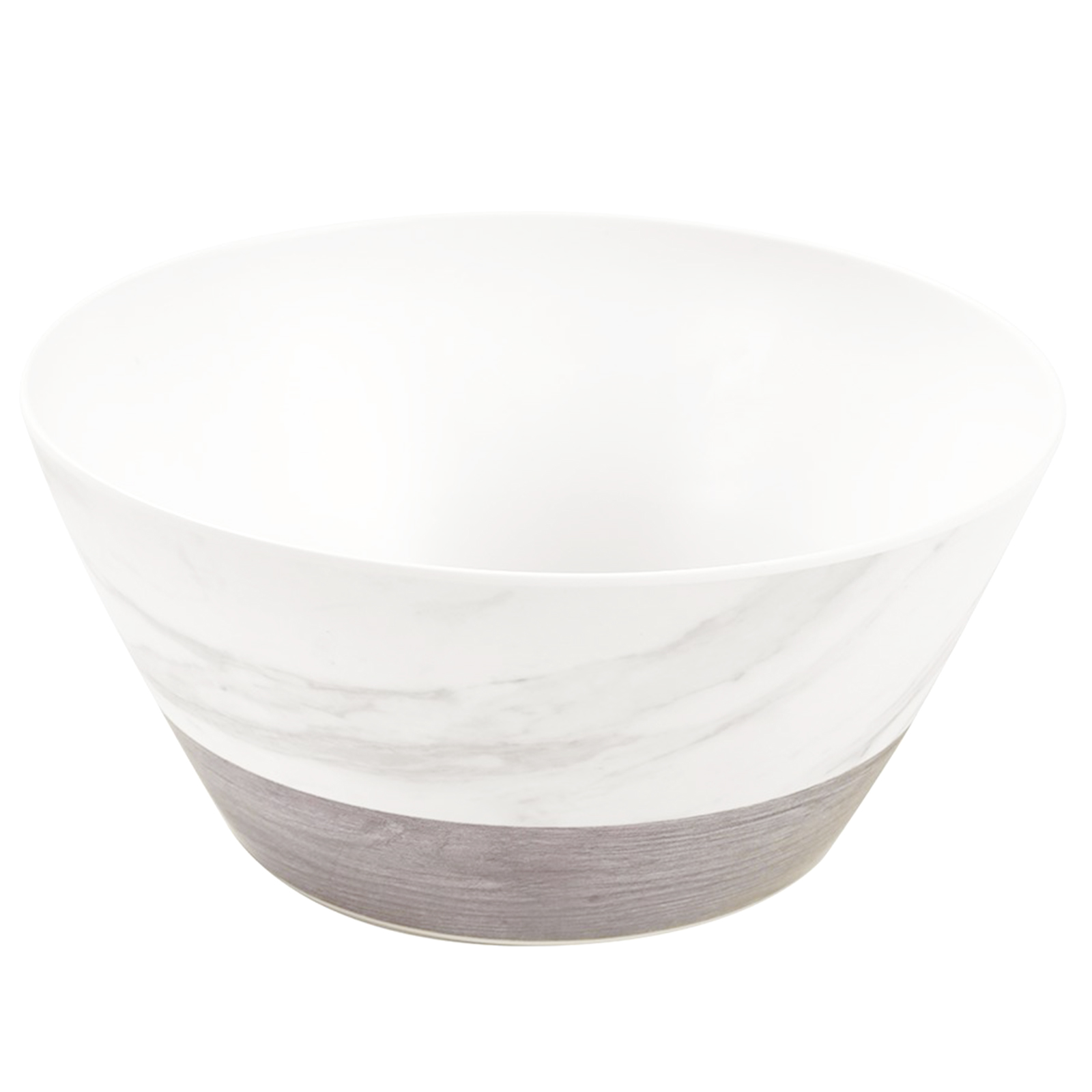 Endwood Marble Grain Round Melamine Serving Bowl 25cm