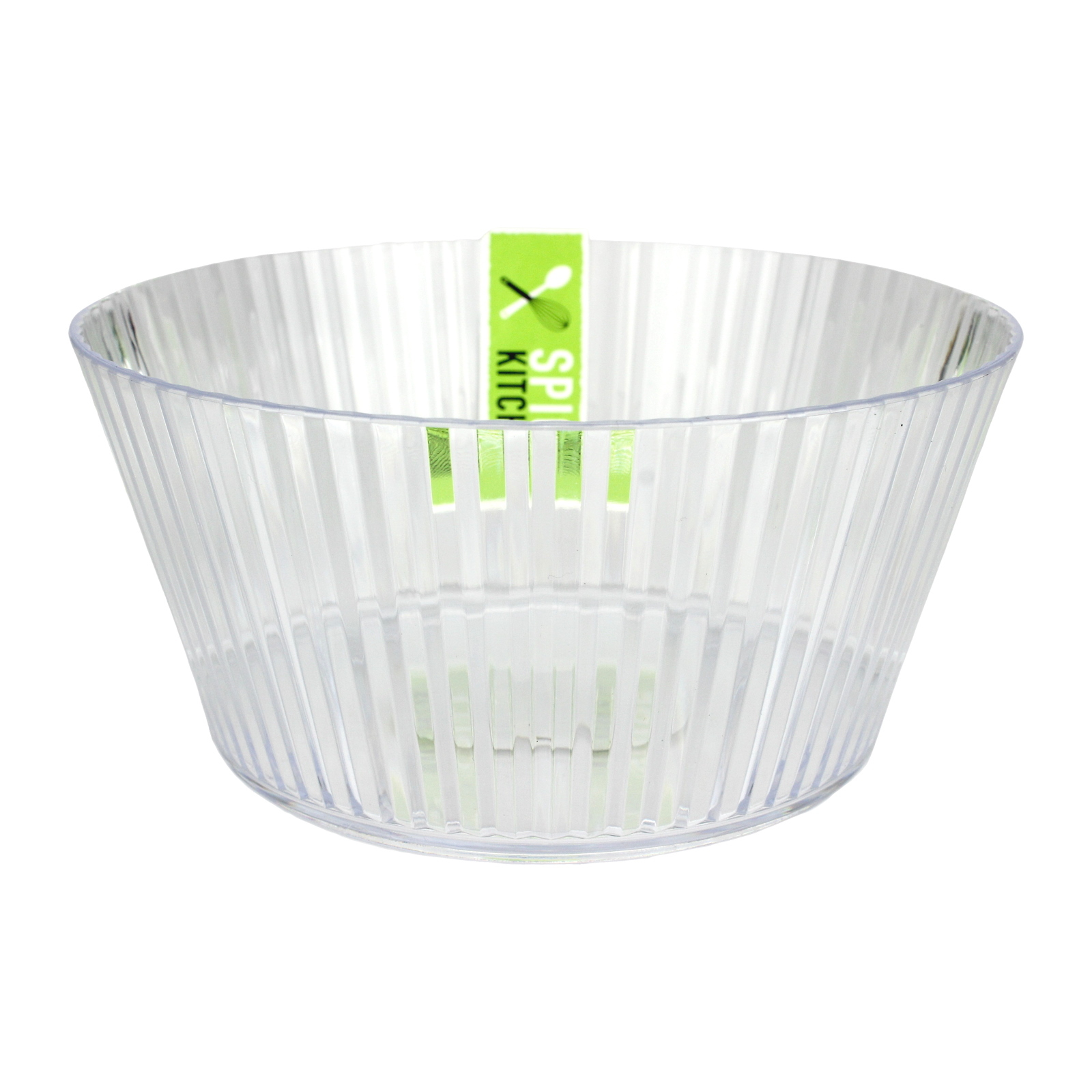 Clear Plastic Ribbed Serving Bowl 15cm