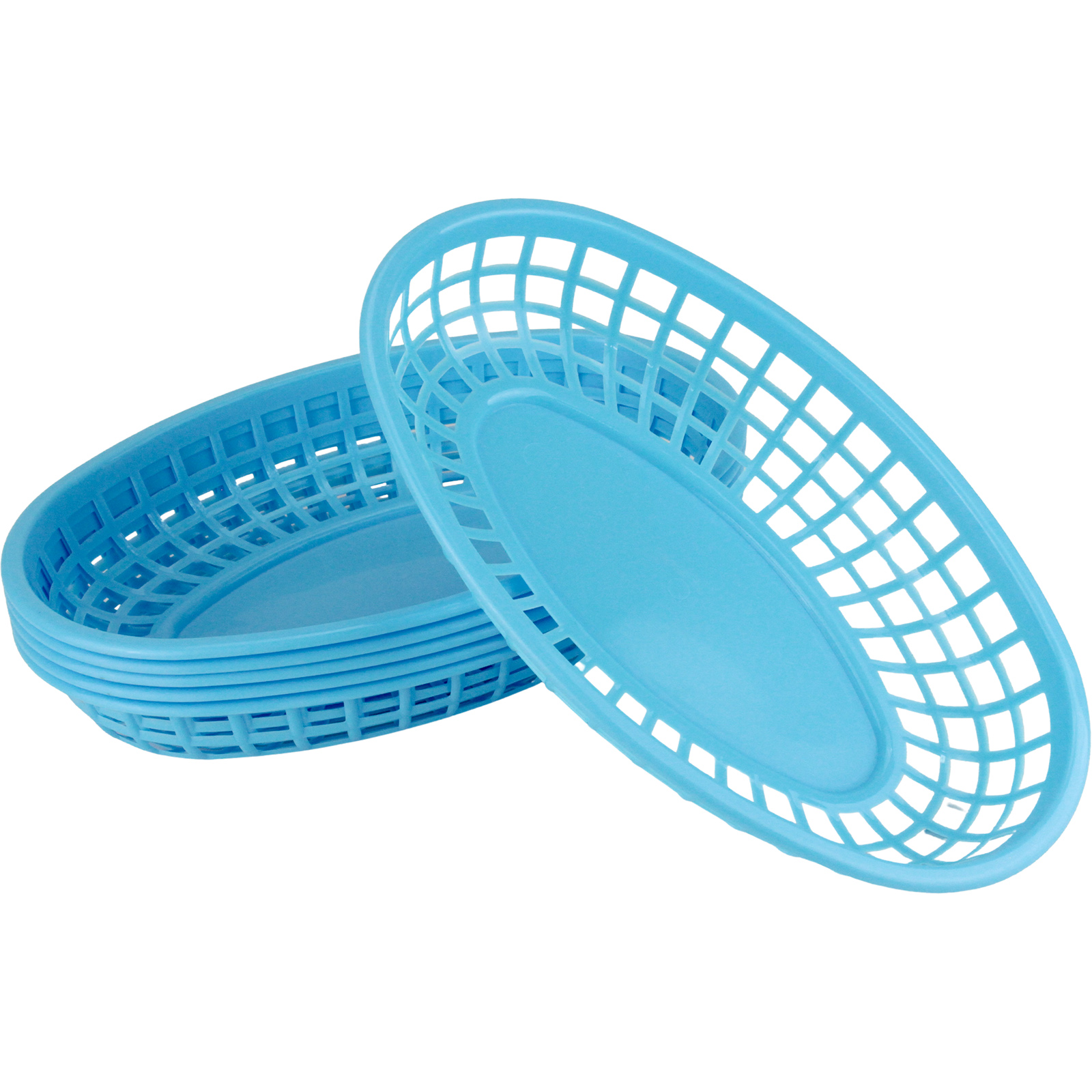 Blue Oval Serving Baskets (Pack of 6) 