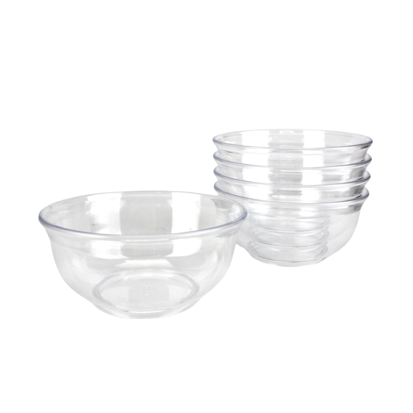 Clear Round Snack Bowls 10cm (Pack of 5)
