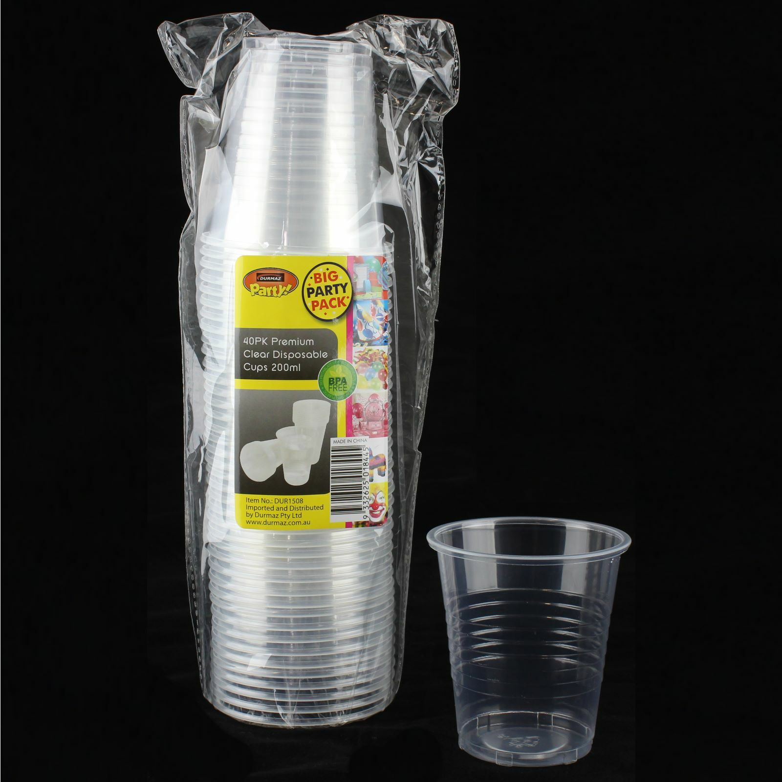 Small Clear Plastic Cups (Bulk Pack of 40)